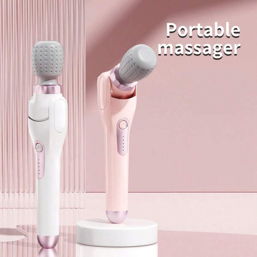 180° Foldable Electric Massager, Portable Handheld Massage Stick, USB Rechargeable, 5-Speed Adjustable, Rotating Relaxation Massage, Suitable For Neck, Back, Legs And Waist, The Best Choice For Holiday Gifts.1000 MAh Battery