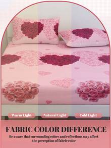 1 Stück Spannbetttuch für Valentinstag, Bettwäsche, Matratzenschoner, Bettüberwurf, Spannbetttuch, Valentinstag Heimdekoration, romantisches Rosenprint Spannbetttuch, komfortables Heimtextil, atmungsaktiver Anti-Pilling Matratzenschoner, weich & hautfreundlich, weiche & bequeme Schlafzimmer Bettwäsche, Valentinstag Geschenk, Liebe & Romantik, Paarbettwäsche, Liebesthema, Überraschungsgeschenk, Valentinstag Essentiell, Überraschungsgeschenk, OEKO-TEX zertifiziert - Verschiedenfarbig - Übersicht 7