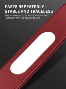 11-Digit Reusable Phone Contact Card Car Temporary Parking Number Plate, Glow-In-The-Dark Digits, High-Quality PU Leather & Metal Design, Adhesive Installation, Universal Fit For All Vehicles