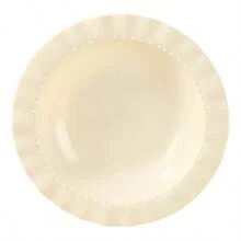 1/2/5pcs Cream Lace Plates, PP Material Household Dinner Plates, Cream-Style Straw Hat Plates, Suitable For Family Daily Use, Gatherings, And Parties - Milky White - View 6