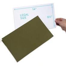 25 carpetas de archivos colgantes de tamaño legal de Blue Summit Supplies para colgar expansión de 4 pulgadas color verde estándar papel de 12 puntos pestañas de plástico incluidas carpetas - Verde - Ver 2