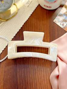 Conjunto de 3 ou 1 presilha de cabelo feminina de alta qualidade, modelo sereia branca. Presilhas grandes em formato de garra de tubarão para cabelos grossos. Presilhas leves de acrílico para rabo de cavalo e coque. Elegantes e versáteis, perfeitas para férias e para criar penteados incríveis. - Multicolorido - Ver 5