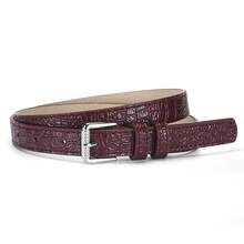1Pcs Crocodile-Embossed Belt - Black PU Leather Strap With Silver Alloy Buckle, Minimalist Dress & Jeans Accessory, Luxury Textured Waist Belt - Màu xanh da trời - Xem 10