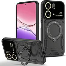 OPPO RENO 12 5G Phone Case With Ring Holder And Full Camera Protection - Black - View 14