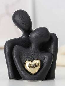 1件情侣雕像电视柜摆件，抽象雕塑摆件，家居装饰，浪漫情侣礼物，适用于客厅、卧室、办公室，情人节、生日、毕业礼物 - 彩色 - 查看 7