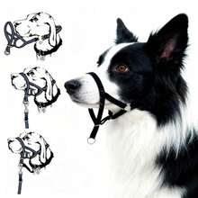 1个宠物长鼻狗嘴套带，黑色狗嘴套，狗狗训练防咬嘴套，狗绳，遛狗用品，狗狗配件 - 黑色 - 查看 6