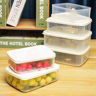 Refrigerator Storage Box, Ice Cream Sealed Box, Pickles & Snack Preservation Box, Cake Box, Soft Cover Plastic Containers