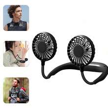 Portable Neck Hanging Fan, Bladeless Hands-Free Fan, Battery Powered Wearable Personal Fan, 3 Adjustable Speeds USB Hanging Neck Fan, Essential For Summer Home, Office, Outdoor, Sports, Beach, Travel, Comes With Random Charging Cable