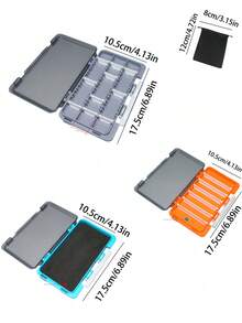 便携式塑料钩饵料收纳盒 防水飞钓装备盒 假饵收纳盒 拟饵钩头收纳盒 男女通用钓鱼装备盒 适用于户外钓鱼垫 飞钓钩头拟饵和旋转亮片饵 假饵收纳盒 钓鱼装备盒 钓鱼盒 钓鱼配件 户外配件 - 彩色 - 查看 12