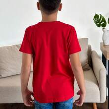 Girls' Short-Sleeve T-Shirt, 100% Cotton - GG Merah - View 4