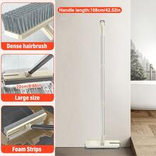 Cepillo de limpieza multiusos para piso y pared, cepillo de limpieza para baldosas de baño con raspador, cepillo de limpieza con mango largo, cepillo para piso, sin rincones muertos, artículos de limpieza, herramienta de limpieza - Multicolor - Ver 14