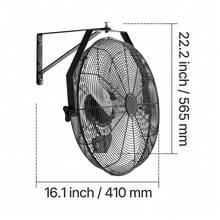 Ventilador de pared industrial  de 18 pulgadas, ventilador interior de alta velocidad de 4000 CFM con 3 velocidades, potente motor para garaje con aspas de aluminio para taller, almacén, invernadero y uso comercial. - 18 pulgadas - Ver 10