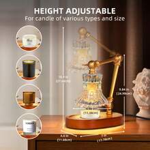 Candle Warmer Lamp With Timer, Adjustable Candle Warmer Light, Dimmable Wax Melts Warmer For Candle Jars, Home Decor & Romantic Beside Lamp Gifts For Bedroom, Best Gift For Mom, Wife, Girlfriend On Holiday - US A Type Plug(110-127V) - View 3