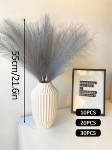 50/30/20/10 Lá Cỏ Pampas Nhân Tạo, Cỏ Pampas Xù, Trang Trí Hoa Lá, Thích Hợp Cho Trang Trí Nhà Phong Cách Boho, Đám Cưới, Ngày Valentine, Sinh Nhật, Lễ Tốt Nghiệp, Trang Trí Mùa Thu, Cây Nhân Tạo - Xám nhạt - Xem 14