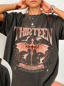 Women's Throne Of Glass SJM Merch T-Shirt - Dark Fantasy Book Tee With Bold "The Thirteen" & Darkness Claims Us Quote - Throne Of Glass Fan Apparel - Machine Washable Casual Top For Booktok - Gifts For Fantasy Readers, Fandom Clothing, Geometric Design Shirt, Comfortable Fabric, Bookish Clothing, Ya Literature Lovers2025 - Mặc định - Xem 11