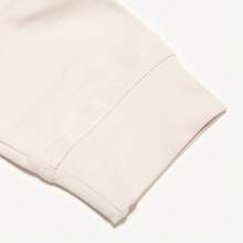 Adidas Spring/Autumn Loose Fit Fitness Pullover Crop Top Sports Sweatshirt, Women's Running, Round Neck IT9199 - Light Sesame Purple/black - View 4