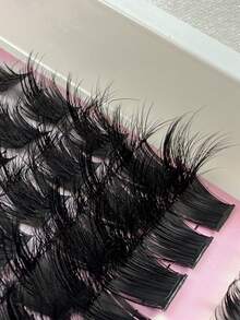 246pcs D Curl Manga Lash Clusters Thick 2 Styles Eyelash Clusters 10-18mm Lash Extensions With 3 Styles Bottom Lashes Wispy D Curly Individual Lashes Thick Cluster Eyelash Extensions - D - View 6