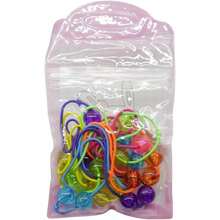 CZ 12 Bandas Bolitas para Cabello Coletero Elastico de Acrilico con Bolsa De Almacenamiento Accesorios para el Pelo Colores Surtidos en Bolsita Resellable BY VITALIASHOP Diseño Bolitas 1149 - DiseñoBolitas - Ver 3