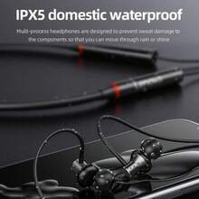 Lenovo HE05X Neckband Bluetooth Headphones - Wireless Sports Earbuds For Running/Gaming, IPX5 Sweatproof & Waterproof, High Sound Quality, Ultra-Long Battery Life