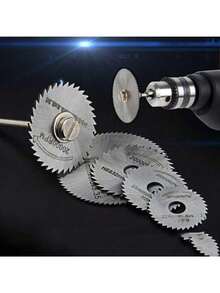 7Pcs/Set Metal Circular Saw Disc Wheel Blades Shank High Speed Steel Mini Saw Blades With Mandrels Drill Warehouse Rotary Wood Cutout