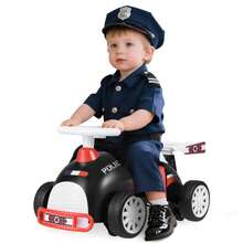 Lifezeal Kids Ride On Push Car With Music Under-Seat Storage Universal Wheels For Boys Girls Black & Red/Black & White/Pink & White - Black and Red - View 9