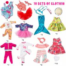 (Doll Not Included) 10 Different Outfits For 16-18 Inch Lifelike Dolls, Fulfilling The Needs Of Doll Dress-Up, A Great Toy For Girls, Perfect For Dress-Up Games, And A Wonderful Birthday Gift And Party Favor. - 衣服套裝 - 查看 5