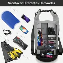 Bolsa Impermeable Bolsa Seca 10l 20l 30l Con Funda Impermeable Para Teléfono Correa Larga Ajustable Para El Hombro Mochila Impermeable Para Senderismo Y Deportes Acuáticos. Gris 10L - Gris - Ver 4