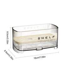 1 pezzo Portaoggetti multifunzionale in plastica resistente con rastrelliera di drenaggio e rastrelliera per asciugare i piatti - Organizer da bancone salvaspazio, adatto per spugne, saponi, spazzole, asciugamani - Organizer resistente per lavello da cucina piccola - Bianco - Visualizzare 3