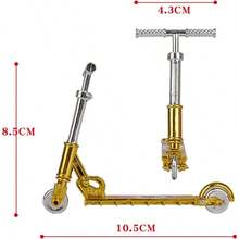 Kids Finger Boards & Finger Bikes - Silver Head, Gold Body - View 6