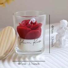 1 Nến hình hoa hồng - Nến thơm hình hoa hồng thẳng kèm giá đỡ, Nến thơm dùng để trang trí nhà cửa/phòng ngủ, Quà tặng ngày lễ, Quà lưu niệm, Quà tặng cho bạn bè nữ, người yêu, Sinh nhật, Ngày Valentine, Trang trí và quà cưới, Quà tặng Ngày của Mẹ, Mang đến không gian thơm mát cho cuộc sống (Đỏ, Trắng, Hồng) - Nhiều màu - Xem 9