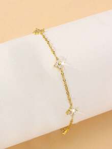 Bracelet chaîne de tennis en zircone brillante pour hommes