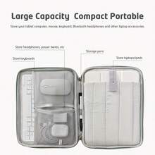 1个简约时尚的扁平笔记本电脑保护套，适用于各种笔记本电脑，便携式文件收纳包，适用于商务、办公、旅行，轻便手提包 - 彩色 - 查看 7