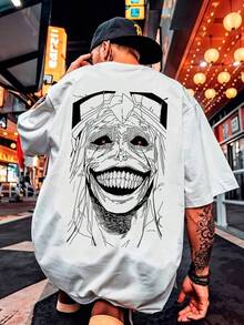 Anime Solo Leveling Sung Jinwoo T-Shirt Japanese Anime Manga Geek Shirt Unisex Men's Women's 100% Cotton Premium Streetwear New Release Various Colors!! Plus Size Casual Style Spring Summer - 白色 - 查看 1