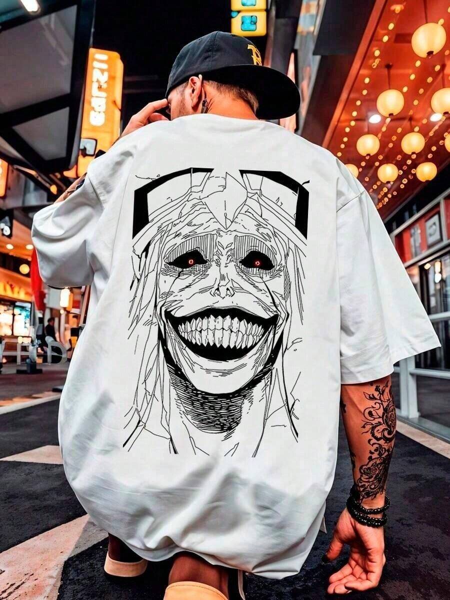 Anime Solo Leveling Sung Jinwoo T-Shirt Japanese Anime Manga Geek Shirt Unisex Men's Women's 100% Cotton Premium Streetwear New Release Various Colors!! Plus Size Casual Style Spring Summer - 白色 - 查看 1