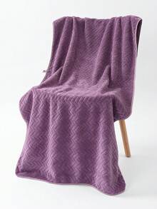 A Wheat Pattern Towel Bath Towel, Modern Simple Polyester Rectangular Knitted Jacquard Details Of Water Absorption Is Not Easy To Shed Soft And Delicate Feel Suitable For The Bathroom Gift Shop