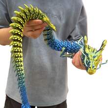 3D Printed Dragon Model For Valentine's Exchange Toy,Valentine Party Favor, Prize Supplies, 1 Count Creative Desktop Decoration, Dragon Model Ornament, 3d Printed Fidget Toys,Office Desktop Decoration, Perfect Holiday Gift,Easter Egg Gifts,3d Printed Stuff - Red Blue - View 19