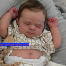 48cm (19 Inches) Full Body Soft Vinyl Reborn Doll, 3D Skin, Visible Veins, Artistic, Suitable For Bathing And Playing, Can Be Used As Sleeping Newborn Doll, Suitable For Baby Boys And Girls, Children's Birthday Gift (Some Accessories Included Randomly, Such As Pacifier, Bottle, Diaper And One Set Of Clothes) - Full-body Vinyl Doll - View 3