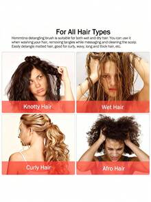 3pcs 1Pink Massage Pork Rib Comb 1Nose Massager 1Pink Massage Claws Detangling Hair Brush Massage Wet Hair Comb Home Men's And Women's Air Cushion Comb Creative Octopus Multifunctional Styling Fluffy Anti-Static Pork Rib Wet Dual-Use Hair Comb High Nose Bridge Rolling Massager, Beautiful Nose Massage - Multicolor - View 5