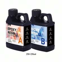 QIAO Bộ nhựa Epoxy 500ml/1000ml tỷ lệ 1:1 - Trong suốt như pha lê, không bị ố vàng, thích hợp để làm trang sức, đồ thủ công DIY và trang trí nhà cửa. - Nhiều màu - Xem 10