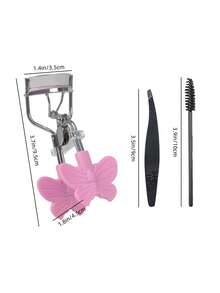 1/2pcs High-Quality Butterfly Handle Eyelash Curler, Anti-Slip Design, Suitable For Women Makeup Tools, Precisely Fits Eye Shape To Create Sunflower Lashes - Multicolor - View 2