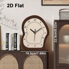 1pc Vintage Creative Desk Clock, Decorative Tabletop Clock, Entryway Clock, Wall Clock, Living Room Decor Display Clock, Battery Operated Silent For Bedroom, Back To School Study Supplies