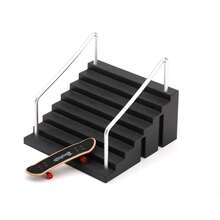 Fingertip Toys 6-In-1 Finger Skatepark With Finger Skateboard Kits Slope Slide Staircase Track Ramps (Finger Skateboarding Send At Random Color)