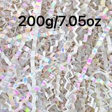 Giấy vụn nhăn, giấy xé nhỏ, dùng để lót giỏ quà, quà cầu hôn cho phù dâu, quà sinh nhật, quà cưới, giấy gói quà hộp, túi, giấy lót giỏ quà, quà kỷ niệm, quà Giáng sinh. - Kim cương trắng - Xem 9