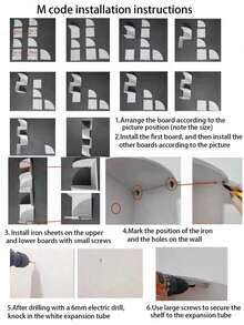 1pc Creative Wall Mounted Corner Shelf, 5-Tier Semi-Circle Wall Rack, Home Storage Organizer - Black - View 5