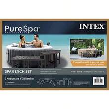YQQ Intex 2 Bancos medianos PureSpa compatibles con spas de 4 Personas sobre el Suelo Solo Accesorios2179 - Marrn - Ver 7