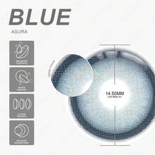 EYESHARE 1 Pair Asura Series Color Contact Lens For Eyes Natural Beauty Eye Makeup Lenses Yearly Use 14.5mm - Thai Cool Blue - View 5