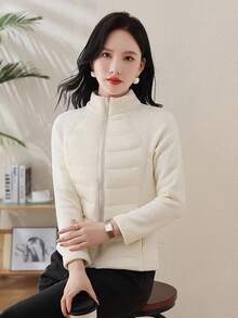 Women Outdoor Down Jackets - White - View 2