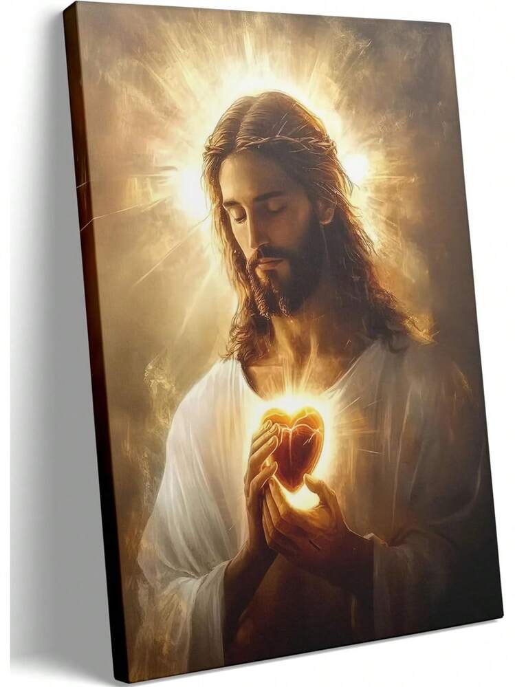 Arte de pared del Sagrado Corazón de Jesús, decoración de pared en lienzo de la Divina Misericordia, póster de retrato de Cristo Jesús, impresiones de pinturaólica para dormitorio, sala de estar, hogar e iglesia, cuadros decorativos para sala, póster, con marco, pósteres, cuadros para la pared, marcos para cuadros, cuadro, Virgen de Guadalupe, salas - transparente - Añade 1