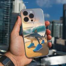 Funda de teléfono B-Brainrot Tralalero para 16,15,14,13,12,11 Pro,Max,Plus, cubierta suave transparente - Z4 - Ver 11