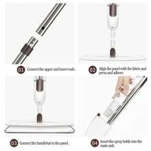 Spray Mop With Refillable Bottle, 360° Rotating Floor Cleaning Mop - trắng - Xem 6